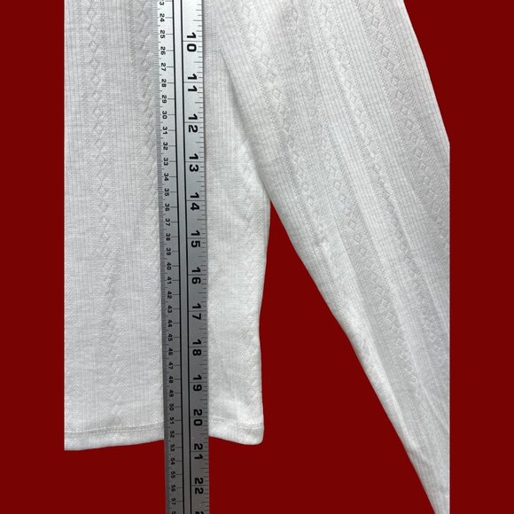 Wild Fable - Women's Long Sleeve Pointelle T-Shirt - White - Extra Large - Picture 6 of 13